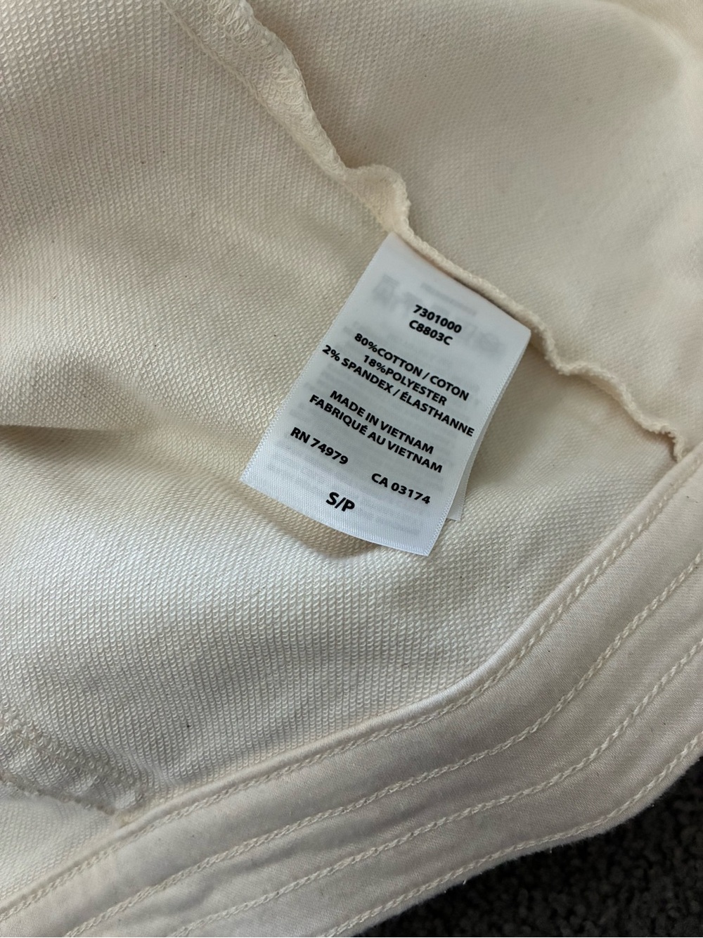 Cream white denim jacket - Picture 6 of 8